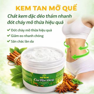 Kem tan mỡ quế giảm bụng hiệu quả