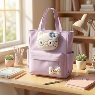 🧸 TÚI TOTE A2169 KITTY BIG – MẶT GẤU BÔNG SIÊU XINH!