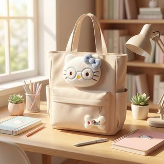 TÚI TOTE A2169 KITTY BIG – MẶT GẤU BÔNG SIÊU XINH!