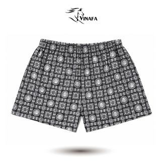 Quần đùi Nam cotton co giãn mặc nhà thoáng mát, Quần đùi nam họa tiết thoáng mát Q14