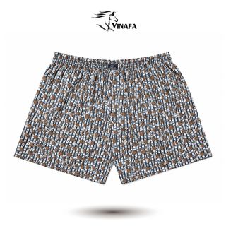 Quần đùi Nam cotton co giãn mặc nhà thoáng mát, Quần đùi nam họa tiết thoáng mát Q14