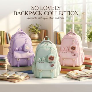 🎒 BALO A6563 SO LOVELY – BÉ MÈO LÒ XO SIÊU CUTE!