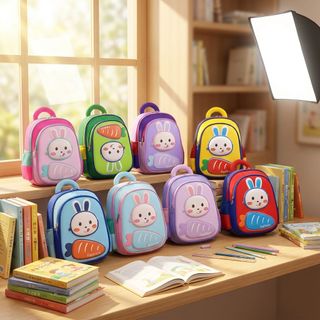 BALO THỎ CÀ RỐT LS02 SIÊU XINH, NHẸ ÊM, RỘNG RÃI, ĐỒNG HÀNH CÙNG BÉ TỪ 3–5 TUỔI!