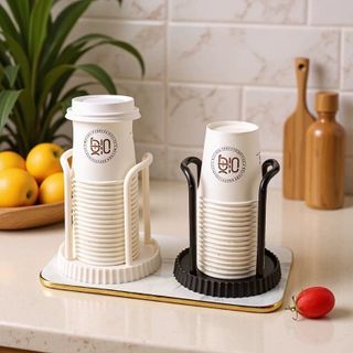 Giá Đựng Cốc Giấy Đa Năng Để Bàn | Kệ Đựng Ly Uống Nước Tiện Lợi Không Cần Lắp Đặt GD002