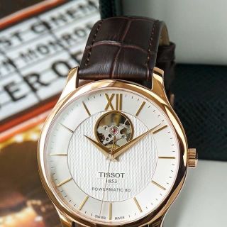 ĐỒNG HỒ NAM SIÊU CẤP TISOC DÂY DA MẶT TRẮNG VIỀN ĐỒNG ĐÁY LỘ CƠ FULLBOX HÃNG