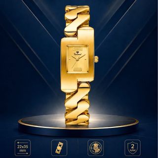 ĐỒNG HỒ NỮ CHÍNH HÃNG FUNMEI F2112L DÂY THÉP ZICZAC GOLD FULLBOX HÃNG
