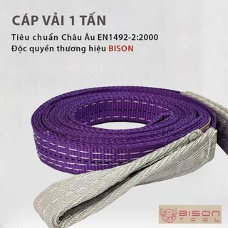 Cáp vải cẩu hàng, dây cẩu hàng 1 tấn hãng Bison