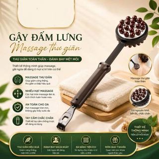 Gậy Đấm Lưng Gỗ Massage 2 Mặt