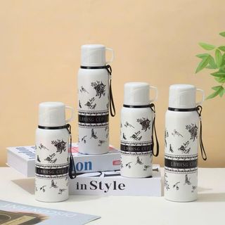 Bình giữ nhiệt họa tiết hoa 600ml