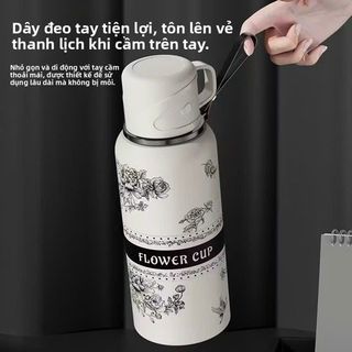 Bình giữ nhiệt họa tiết hoa 600ml