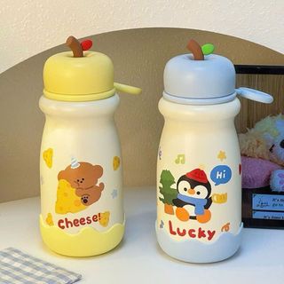 Bình giữ nhiệt inox nắp hình trái táo siêu cute