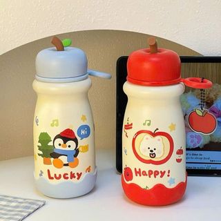 Bình giữ nhiệt inox nắp hình trái táo siêu cute