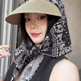 Mũ chống nắng liền khăn che cổ cao cấp