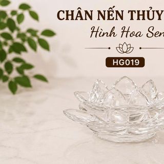 CHÂN NẾN THUỶ TINH HÌNH HOA SEN HG019 (T48)