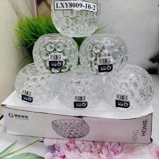 BỘ 6 LY THUỶ TINH BI TRÒN LXY8009-10-2 (T6)