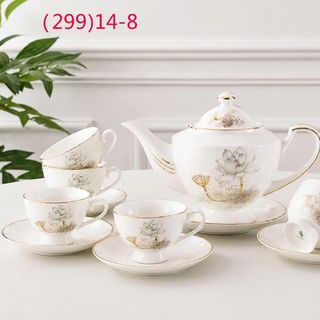BỘ BÌNH TRÀ SỨ HOA SEN KIỂU 14-8 (299)