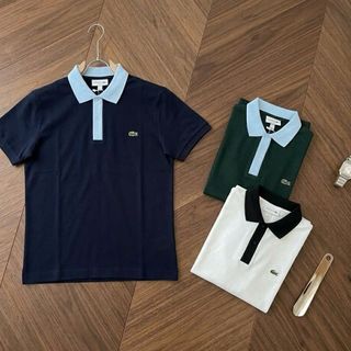 Polo cá sấu nam phối cổ. Chất cá sấu cotton 2C mềm, mịn.
