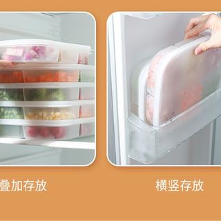Hộp Đựng Thực Phẩm 6 Ngăn Có Nắp Đậy Kín – Khay Trữ Đông Rau Củ Thịt Cá Xếp Chồng Tiện Lợi GD005