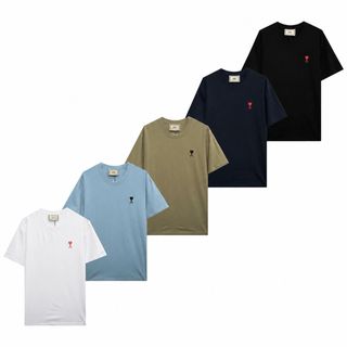 Áo Ami Logo nhỏ Thêu ngực.  Chất liệu cotton 4 chiều.