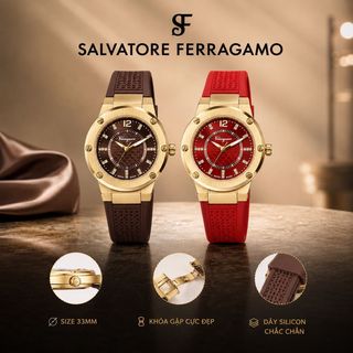 ĐỒNG HỒ NỮ CAO CẤP SALVATHORE DÂY CAO SU NIỀNG GOLD
