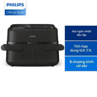 NỒI CHIÊN KHÔNG DẦU 2 NGĂN PHILIPS NA150 - 7,1 Lít