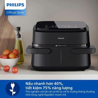 NỒI CHIÊN KHÔNG DẦU 2 NGĂN PHILIPS NA150 - 7,1 Lít