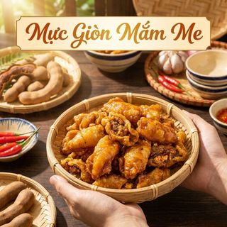 MỰC GIÒN MẮM ME – NGON GIÒN TAN, CÀNG ĂN CÀNG GHIỀN 300G - WINNIE HOUSE