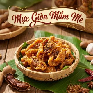 MỰC GIÒN MẮM ME – NGON GIÒN TAN, CÀNG ĂN CÀNG GHIỀN 300G - WINNIE HOUSE