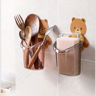 CỐC ĐỰNG ĐỒ DÁN TƯỜNG ĐA NĂNG HÌNH GẤU