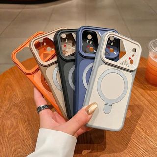 Ốp lưng điện thoại từ tính kèm giá đỡ kim loại xoay 360 chống sốc bảo vệ toàn diện cao cấp bền đẹp