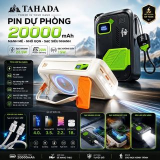 PIN SẠC DỰ PHÒNG CHÍNH HÃNG TAHADA T-215 20.000MAH SẠC NHANH 22.5W