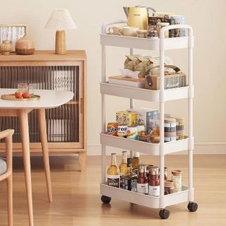 KỆ ĐỰNG ĐỒ 4 TẦNG ĐA NĂNG CÓ BÁNH XE