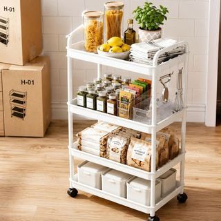 KỆ ĐỰNG ĐỒ 4 TẦNG ĐA NĂNG CÓ BÁNH XE