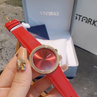 XẢ KHO MÙA HÈ ĐỒNG HỒ NỮ CHÍNH HÃNG STARKE DÂY DA VIỀN HỘT FULLBOX