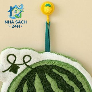 Khăn Lau Tay Hình Trái Dưa Hấu Cute Phong Cách Hàn Quốc Thấm Hút Mềm Mịn