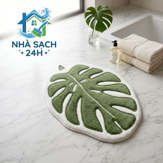 Khăn Lau Tay Hình Lá Monstera Cao Cấp - Khăn Nhà Bếp Thấm Hút Nhanh Decor Lá Cây