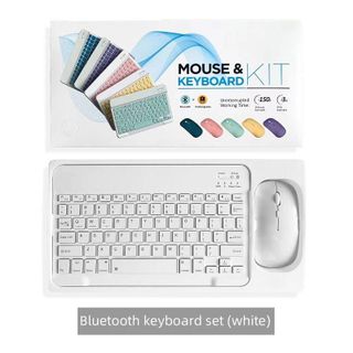 Combo Bàn Phím Bluetooth Không Dây Mini (Trắng) Giá Sỉ