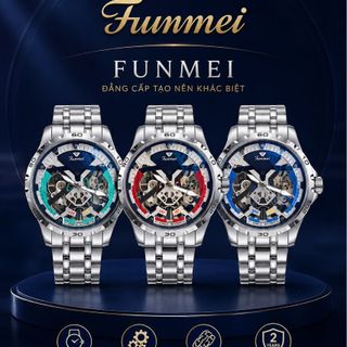 ĐỒNG HỒ NAM CHÍNH HÃNG FUNMEI FC121 MÁY CƠ LỘ ĐÁY FULLBOX TEM HÃNG