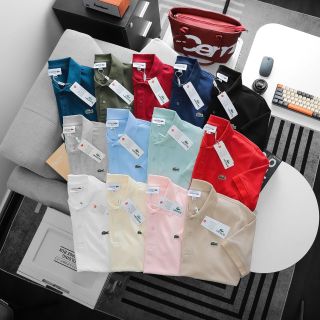 Polo cá sấu Classic. Chất cá sấu cotton 2c, logo cá xanh cổ điển.