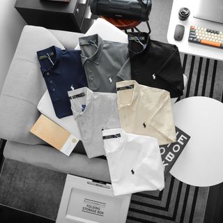 Shirt RL nam, form polo oversize năng động,   chất vải 4c cotton thoáng mát.
