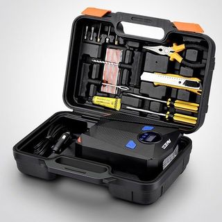 BỘ MÁY BƠM LỐP XE HƠI AIKESI CAO CẤP KÈM DỤNG CỤ CỨU HỘ VÀ BỘ TỰ VÁ