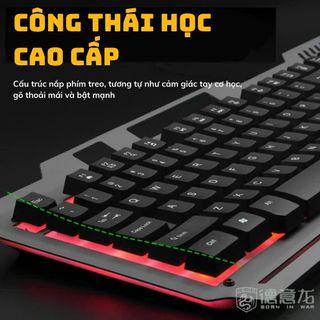 COMBO PHÍM CHUỘT CÓ DÂY CHÍNH HÃNG DEIOG DY-313 LED RGB (ĐEN)