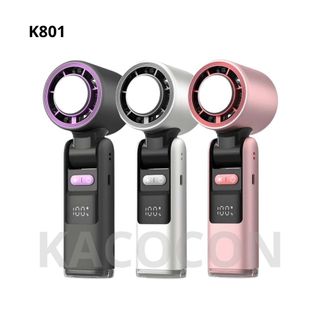 QUẠT TÍCH ĐIỆN CẦM TAY SÒ LẠNH K801 TÍCH HỢP ĐÈN PIN DUNG LƯỢNG 4000MAH