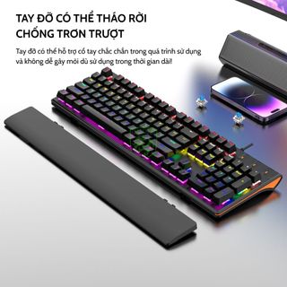 BÀN PHÍM CÓ DÂY CHÍNH HÃNG DEIOG DY-M105 LED RGB (ĐEN)