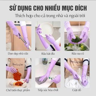 Bịch 10 đôi găng tay cao su, bảo vệ đôi tay, cân mọi việc nhà