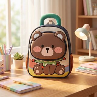 ✨ BALO HOẠT HÌNH GẤU A9287 – NHỎ XINH, ĐÁNG YÊU, PHÙ HỢP CHO BÉ MẦM NON
