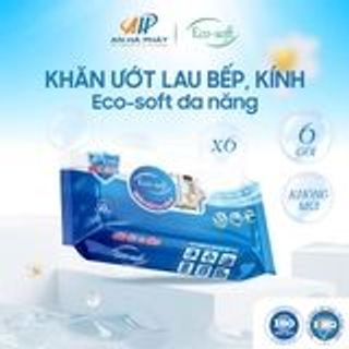 Khăn giấy ướt lau bếp lau kính đa năng cao cấp Eco-soft