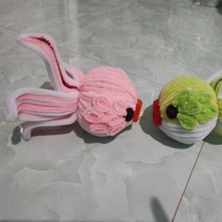Lồng đèn cá bằng kẽm nhung