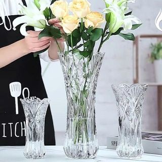 BÌNH CẮM HOA THUỶ TINH NHIỀU KIỂU 25CM