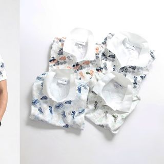 Polo LC Floral. Chất vải 4c dày dặn chuẩn hãng.